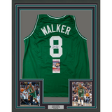 Framed Autographed/Signed Antoine 33x42 Walker Boston Green Jersey JSA COA
