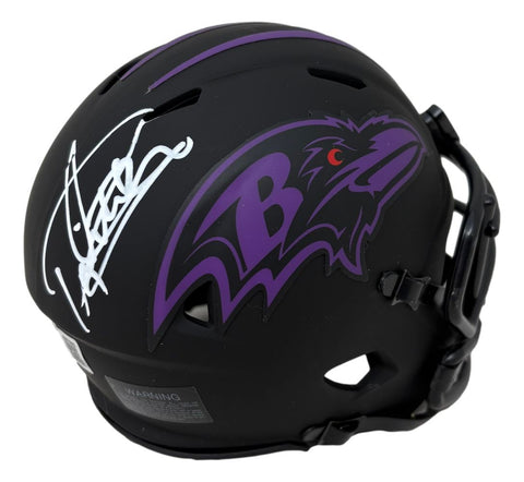 Derrick Henry Signed Baltimore Ravens Eclipse Mini Speed Helmet BAS