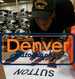 Courtland Sutton Autographed/Signed Pro Style White XL Jersey Beckett 34006