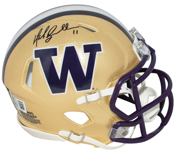MARK BRUNELL AUTOGRAPHED WASHINGTON HUSKIES SPEED MINI HELMET BECKETT