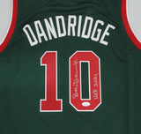 Bucks BOBBY DANDRIDGE Signed Custom Replica Green Jersey AUTO w/ HOF 2021 - JSA