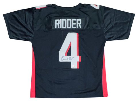 DESMOND RIDDER AUTOGRAPHED ATLANTA FALCONS #4 BLACK ROOKIE JERSEY BECKETT