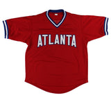 Dale Murphy Signed Atlanta Custom Red Jersey w/ "82, 83 NL MVP" Inscription