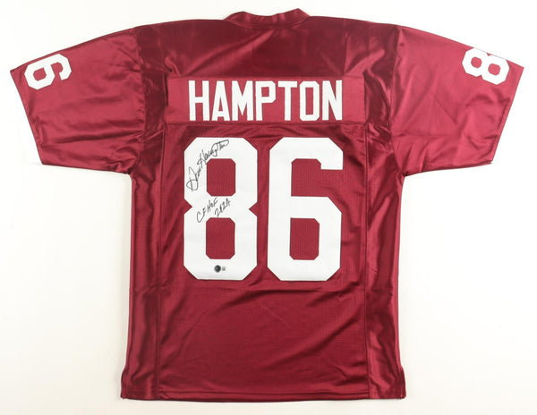 Dan Hampton Signed Arkansas Razorbacks Jersey Inscribed "CHOF 24" (Beckett) D.T.