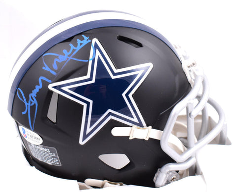 Tony Dorsett Signed Dallas Cowboys Flat Black Mini Helmet WB52885- Beckett W