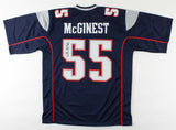 Willie McGinest Signed Patriots Jersey (Beckett COA) 3xSuper Bowl Champion L.B.