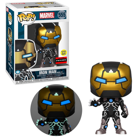 Marvel Iron Man Model 39 Glow In The Dark AAA Anime Exclusive Funko Pop #555