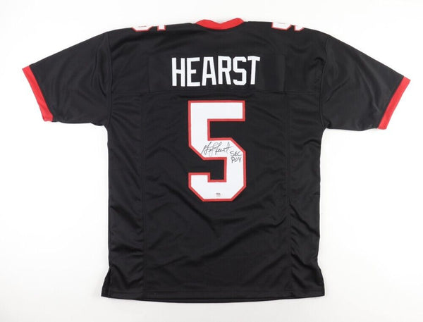 Garrison Hearst Signed Georgia Bulldogs Black Jersey Inscribed "Sec Poy" (PSA)