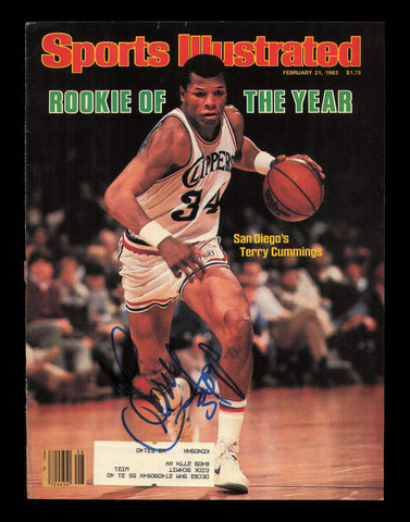 Terry Cummings Autographed Sports Illustrated Cover San Diego Clippers 237998