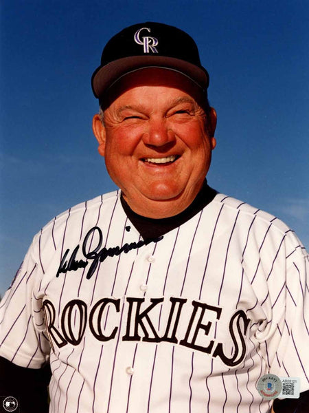 Don Zimmer Autographed/Signed Colorado Rockies 8x10 Photo BAS 50398