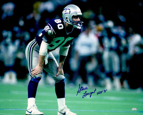 Steve Largent Autographed 16x20 Photo Seattle Seahawks "HOF '95" MCS Holo #68122