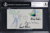 (3) Arnold Palmer, Nelson & Casper Signed 1977 The Masters FDC BAS Slabbed