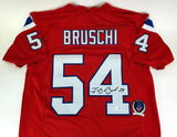 Tedy Bruschi Signed New England Patriots Jersey (Beckett) 3xSuper Bowl Champions