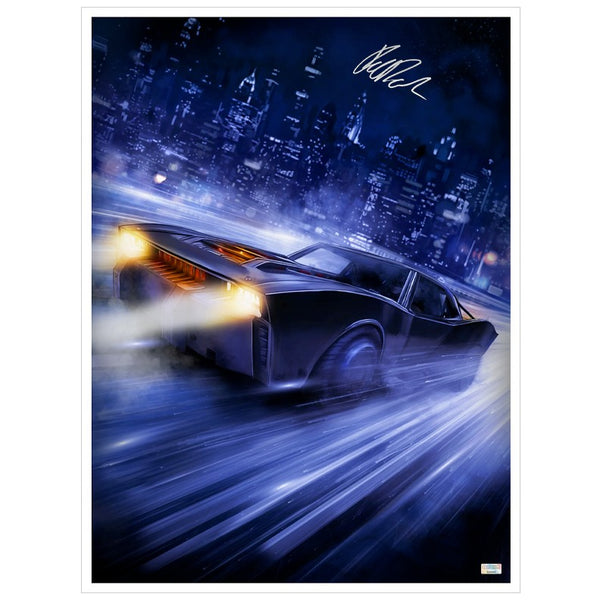 Robert Pattinson Autographed Richard Davies The Batman 18x24 Batmobile Giclee