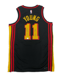 Trae Young Autographed "Ice Trae" Atlanta Hawks Nike Black Jersey Fanatics