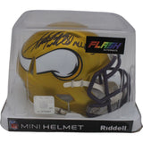 Adrian Peterson Autographed Minnesota Vikings Mini Helmet Insc. Beckett 46636