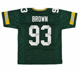 Gilbert Brown Signed Green Bay Custom Green Jersey - 5 Inscriptions -Bears Suck