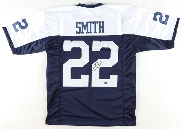 Emmitt Smith Signed Dallas Cowboys Throwback Jersey (Prova) 3xSuper Bowl Champ