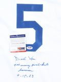 Dick Nen Signed L.A. Dodgers Jersey "9th Inning Pinch-Bat Home Run" (PSA COA)