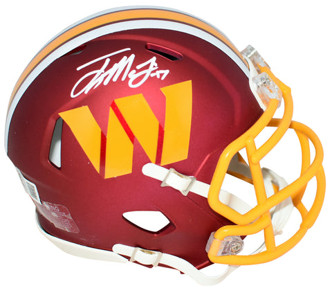 TERRY McLAURIN SIGNED WASHINGTON COMMANDERS 2025 ALT SPEED MINI HELMET BECKETT