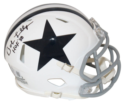 Bob Lilly Signed Dallas Cowboys TB '64-'66 Mini Helmet w/HOF BAS 40175