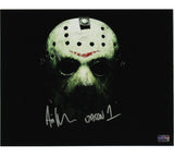 Ari Lehman Signed Friday the 13th Unframed 11x14 Jason Mask Photo- Insc