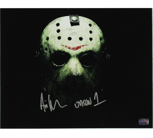 Ari Lehman Signed Friday the 13th Unframed 11x14 Jason Mask Photo- Insc