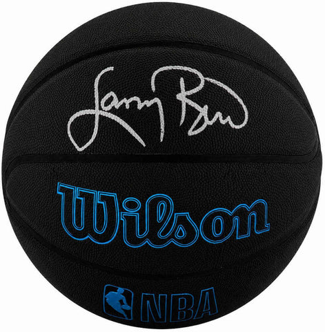 Larry Bird Signed Wilson Forge Plus Black Full Size NBA Basketball - (SS COA)
