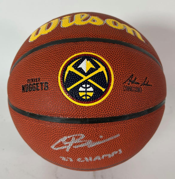 Christian Braun Autographed/Inscribed '23 Champs' Nuggets Basketball BAS COA