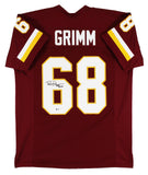 Russ Grimm "HOF 2010" Authentic Signed Maroon Pro Style Jersey BAS Witnessed