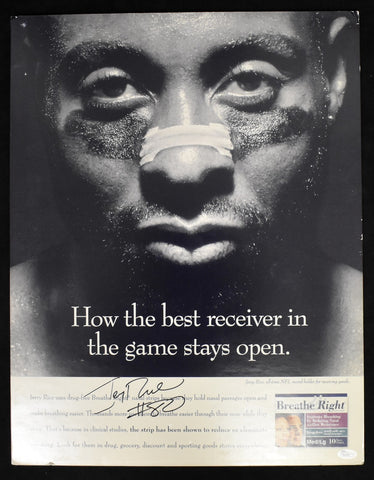 Jerry Rice HOF 49ers Signed/Autographed 18x23 Advertising Poster JSA 211270