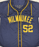 KYLE HARRISON Signed Custom Replica Blue Brewers Jersey AUTO - JSA