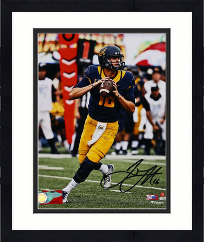 Framed Jared Goff Cal Bears Autographed 8" x 10" Blue Pass Photograph