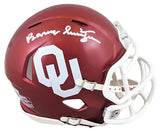 Oklahoma Barry Switzer Authentic Signed Speed Mini Helmet W/ Case BAS Witnessed