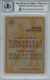 Magic Johnson Signed 1981-82 Topps #W109 Trading Card Beckett 10 Slab 37812