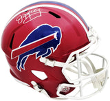 JIM KELLY AUTOGRAPHED BILLS RED 87-01 THROWBACK FULL SIZE HELMET BECKETT 224727