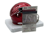 Julian Edelman Autographed Flash Mini Football Helmet Patriots JSA 179674
