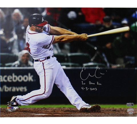 Evan Gattis Signed Atlanta Braves Unframed 16x20 Photo- Swinging With Insc.