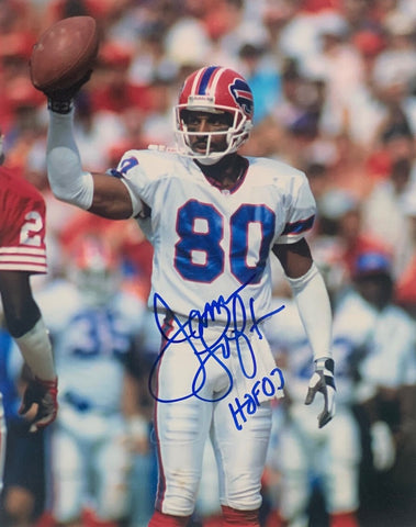 Buffalo Bills JAMES LOFTON Signed 8x10 AUTO Action Photo #1 w/ HOF '03
