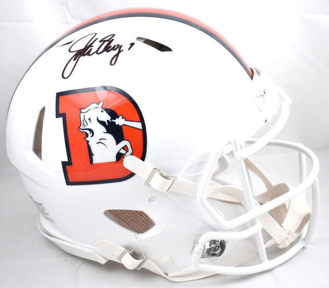 John Elway Signed Denver Broncos F/S Alt 2023 Speed Auth Helmet- Beckett W Holo
