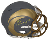 Puka Nacua Autographed Rams 'Slate' Mini Speed Helmet Fanatics