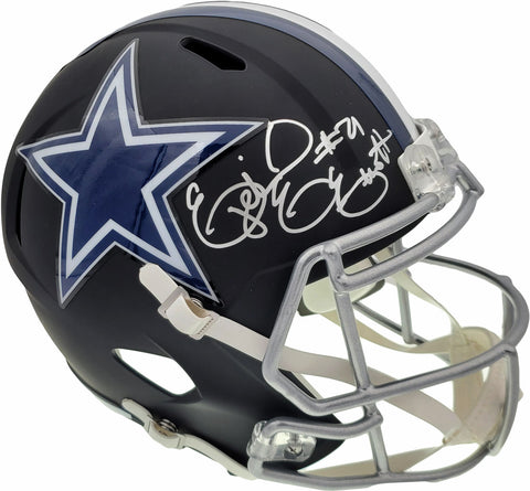 EZEKIEL ELLIOTT AUTOGRAPHED SIGNED COWBOYS BLACK FULL SIZE HELMET BECKETT 146377