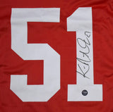 Ken Norton Jr. Autographed Red Pro Style Jersey - Prova *Black
