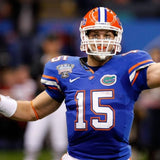 Florida Gators Logo Tim Tebow Football Signed by Tebow, Wuerffel, Aikman McMahon