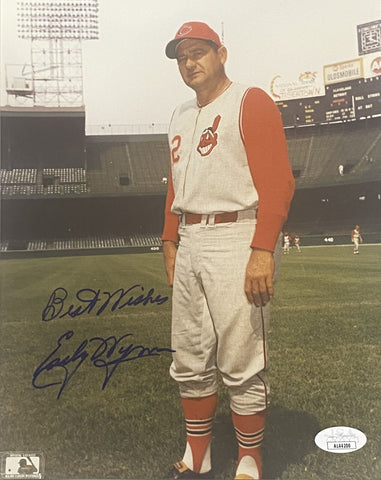 Early Wynn Signed 8x10 Cleveland Photo JSA AL44200