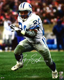 Barry Sanders Autographed 16x20 Up Close Running Photo- Beckett W Hologram