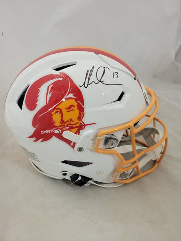 MIKE EVANS SIGNED TAMPA BAY BUCCANEERS F/S THROWBACK SPEEDFLEX HELMET BECKETT QR