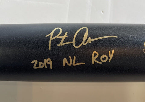 Pete Alonso Mets signed Game Model Bat MLB Inscribed '19 NL ROY Fanatics COA