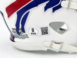 Jim Kelly Signed Bills 2011-20 Throwback White Speed Mini Helmet Beckett Wit
