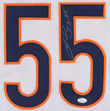 Lance Briggs Signed Bears White Jersey (JSA COA) 7xPro Bowl(2005-2011)Linebacker